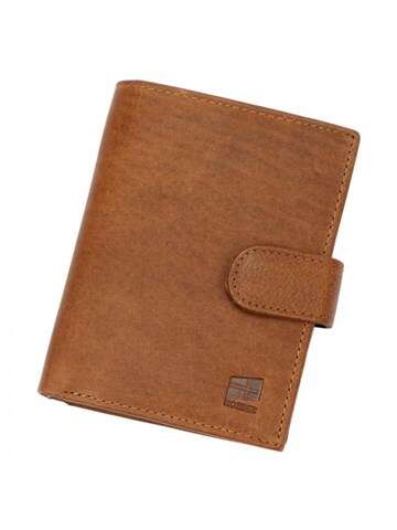 Pánska kožená peňaženka Nordee ADL01-N4L-BPull Farba Dark Camel Classic Cut