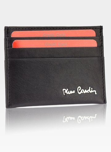 Pánska kožená peňaženka Pierre Cardin TILAK06 475 čierne puzdro na karty