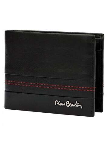 Pánska kožená peňaženka Pierre Cardin TILAK97 8805 čierna s červenými akcentmi RFID SECURE