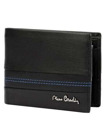 Pánska kožená peňaženka Pierre Cardin TILAK97 8805 čierna s modrými akcentmi RFID SECURE