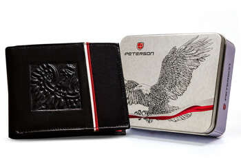 Pánska kožená peňaženka s ochranou kariet RFID - Peterson