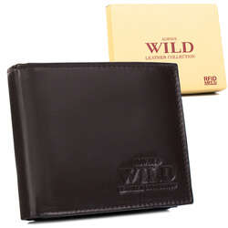 Pánska kožená peňaženka s priehradkou na zips - Always Wild