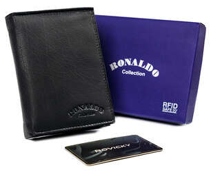 Pánska kožená peňaženka s priehradkou na zips - Ronaldo