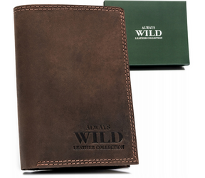 Pánska kožená peňaženka s vertikálnou orientáciou - Always Wild