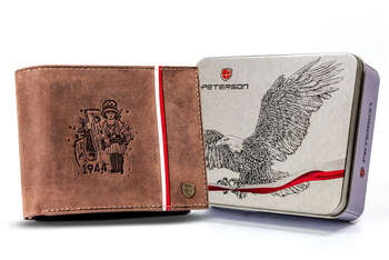 Pánska kožená peňaženka s vlasteneckým dizajnom - Peterson