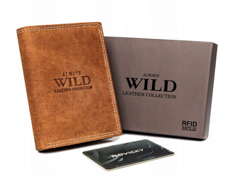 Pánska kožená peňaženka s vonkajším platobným vreckom - Always Wild