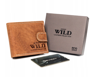 Pánska kožená peňaženka so zapínaním - Always Wild