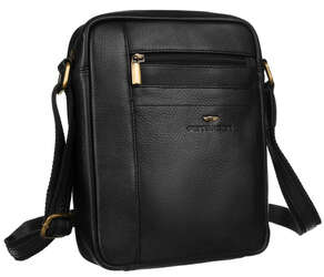 Pánska kožená taška s vreckom na zips - Peterson