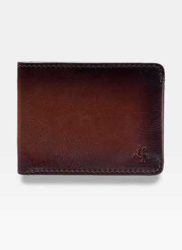 Pánska kožená tenká peňaženka s priestorom na drobnosti Visconti MT-92 RFID Brown