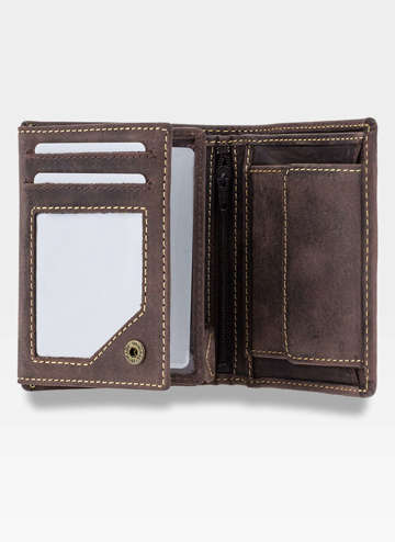 Pánska malá kožená peňaženka Visconti Embedded Technology RFID 708 Dark Brown
