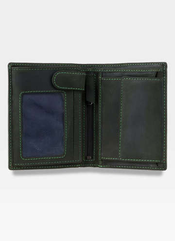 Pánska malá kožená peňaženka Visconti Embedded Technology RFID 709 Green