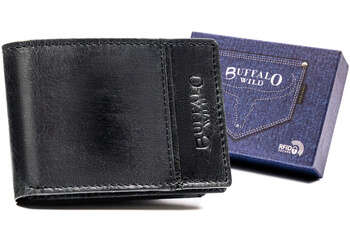 Pánska malá kožená peňaženka bez zapínania - Buffalo Wild