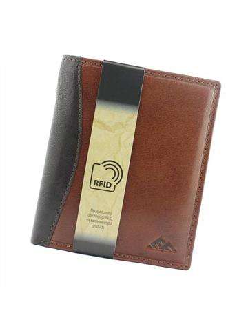 Pánska peňaženka EL FORREST 552-21 RFID pravá koža hnedá s ochranou proti RFID