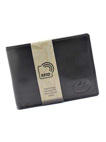 Pánska peňaženka EL FORREST 916/A-67 RFID Prírodná koža čierna horizontálna