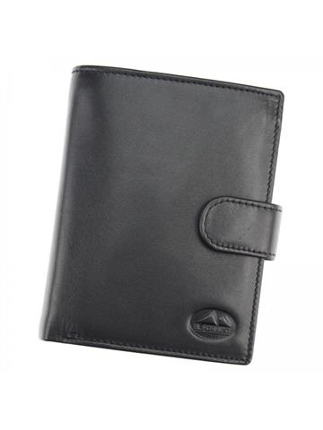 Pánska peňaženka EL FORREST 988-67 RFID Prírodná koža čierna vertikálna