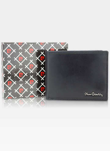 Pánska peňaženka Pierre Cardin Kožená čierna horizontálna Pip01 8806