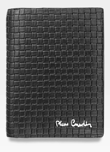 Pánska peňaženka Pierre Cardin Kožená čierna prepletená koža CMP 326