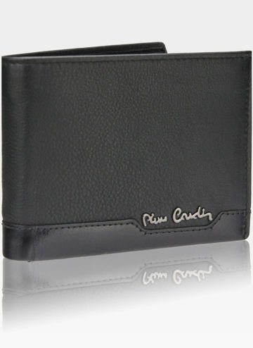 Pánska peňaženka Pierre Cardin Kožená horizontálna čierna Tilak37 8804