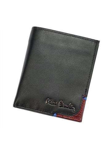 Pánska peňaženka Pierre Cardin TILAK75 1812 z prírodnej kože čiernej a červenej farby