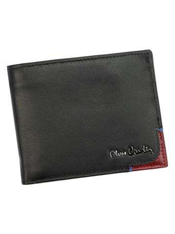 Pánska peňaženka Pierre Cardin TILAK75 325 z prírodnej kože čiernej farby s červenými detailmi