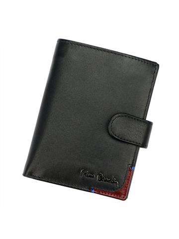 Pánska peňaženka Pierre Cardin TILAK75 326A z pravej kože čierna s červenými detailmi