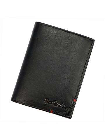 Pánska peňaženka Pierre Cardin TILAK75 331 z pravej kože čiernej farby s RFID SECURE a logom výrobcu