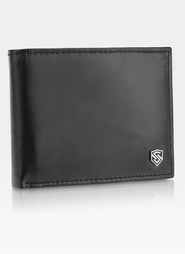 Pánska peňaženka STEVENS koža 100 % ochrana prírodnej kože RFID horizontálna čierna
