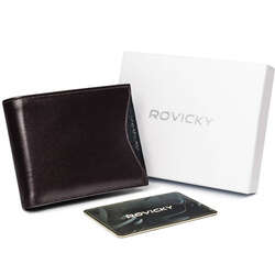 Pánska peňaženka z prírodnej kože s odnímateľným puzdrom na karty - Rovicky