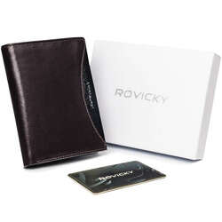 Pánska peňaženka z prírodnej kože s priehradkou na fotografie - Rovicky