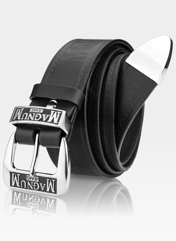 Pánsky kožený opasok MagnuM by STEVENS Leather Super Quality Wide 4cm Black