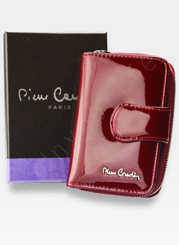 Pierre Cardin 05 LINE 115 Dámska peňaženka z prírodnej kože Červená malá vertikálna s ochranou RFID