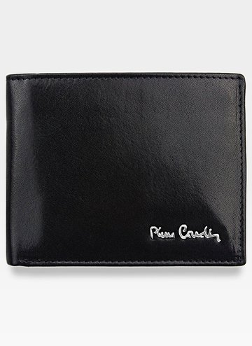 Pierre Cardin Pánska horizontálna kožená peňaženka čierna PPN49