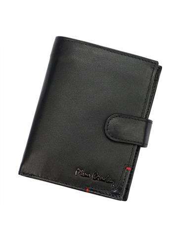 Pierre Cardin TILAK75 331A Pánska peňaženka z prírodnej kože Čierna orientácia Výška RFID SECURE