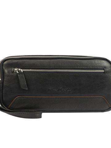 Pierre Cardin YS12 28002 Pánska taška z prírodnej kože čierna s ťavím akcentom