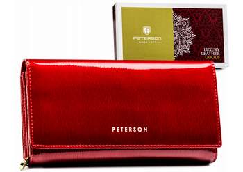 Priestranná dámska kožená peňaženka so systémom RFID - Peterson