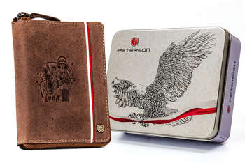 Priestranná pánska kožená peňaženka so systémom RFID - Peterson