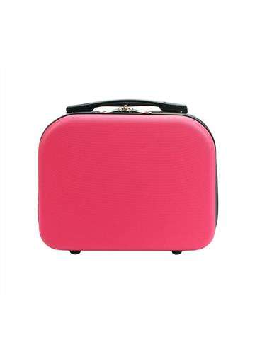 Ružový cestovný kufor Gregorio W3002 S14 z ekologického ABS s vnútornými vreckami a ochrannými nožičkami