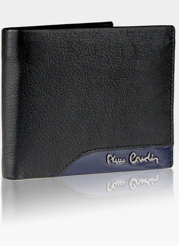 Small CienKI Pánska peňaženka Pierre Cardin Kožená peňaženka Tilak34 8824 Black + Blue