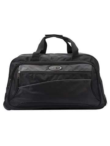 Veľká cestovná taška Coveri World CW2523 Black s kolieskami a vonkajšími vreckami