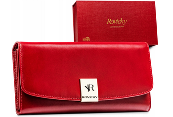 Veľká dámska kožená peňaženka na patentky s RFID - Rovicky