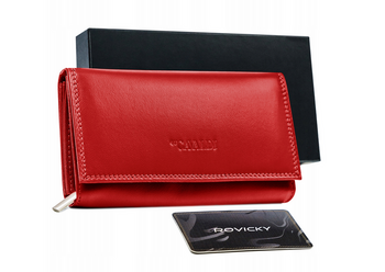 Veľká dámska kožená peňaženka so systémom RFID - Cavaldi