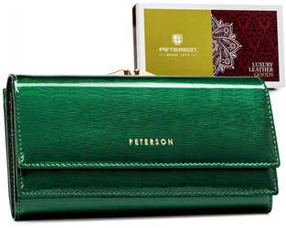 Veľká dámska kožená peňaženka so systémom RFID - Peterson