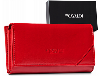 Veľká dámska kožená peňaženka so zapínaním - 4U Cavaldi