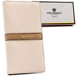 Veľká dámska peňaženka na zips z ekologickej kože - Peterson