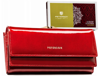 Veľká horizontálna dámska peňaženka z pravej kože - Peterson