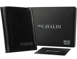 Veľká kožená peňaženka s bezpečnostnou ochranou RFID Stop - Cavaldi
