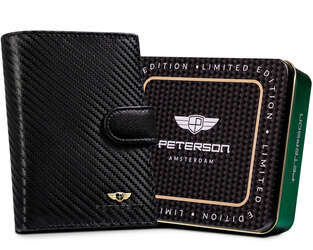 Veľká pánska kožená peňaženka s povrchovou úpravou cARBONow - Peterson