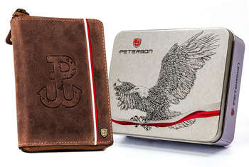 Veľká pánska kožená peňaženka so systémom RFID - Peterson