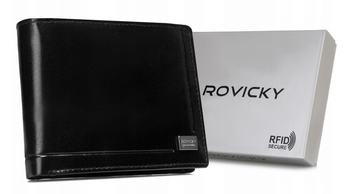 Veľká pánska kožená peňaženka so systémom RFID - Rovicky