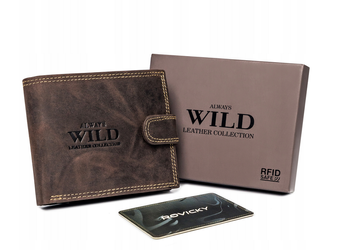 Veľká značková pánska peňaženka so systémom RFID - Always Wild